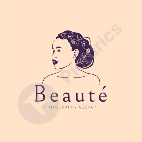 Elegant hand-drawn woman logo template, perfect for branding, creative designs, and stylish projects. Download now to enhance your identity