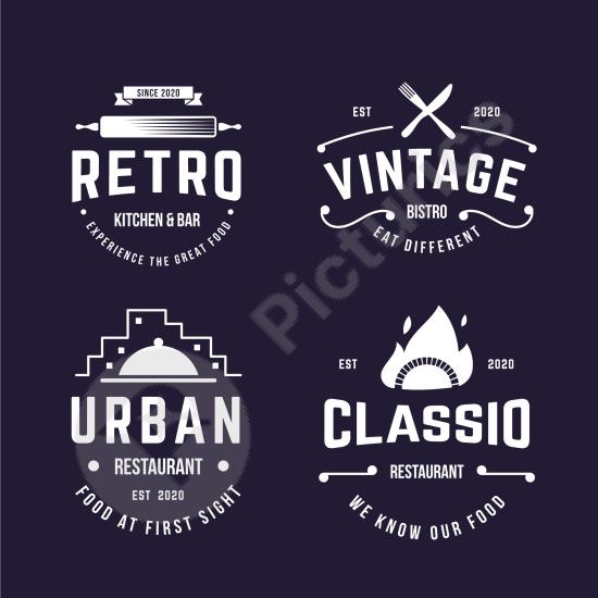 Vintage-inspired retro logo pack design, ideal for classic branding, badges, and stylish business identities.
