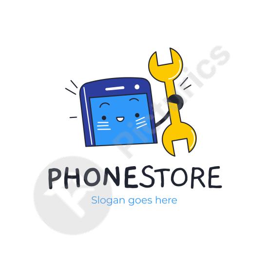 Modern mobile store logo design, ideal for ecommerce, online shops, and retail branding with a clean and professional look.