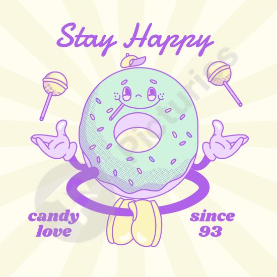 Hand-drawn candy color illustration, perfect for sweet-themed designs, packaging, children’s content, and fun, colorful creative projects.
