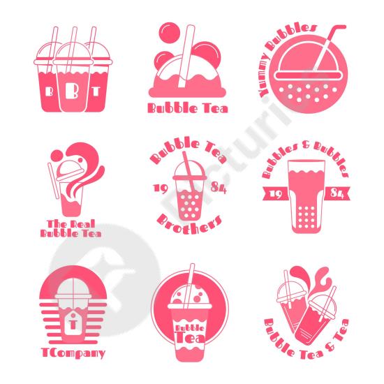 Creative bubble tea logo collection perfect for beverage brands, tea shops, and tapioca drink businesses seeking modern and catchy designs.