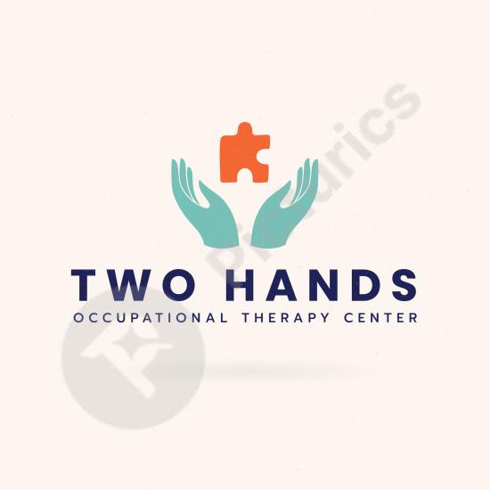 Flat hand-drawn logo design for occupational therapy, ideal for health, wellness, or rehabilitation-related branding projects.