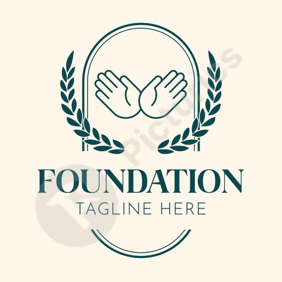 Modern charity logo template with heart symbol, ideal for foundations, nonprofits, donation drives, and volunteer branding.