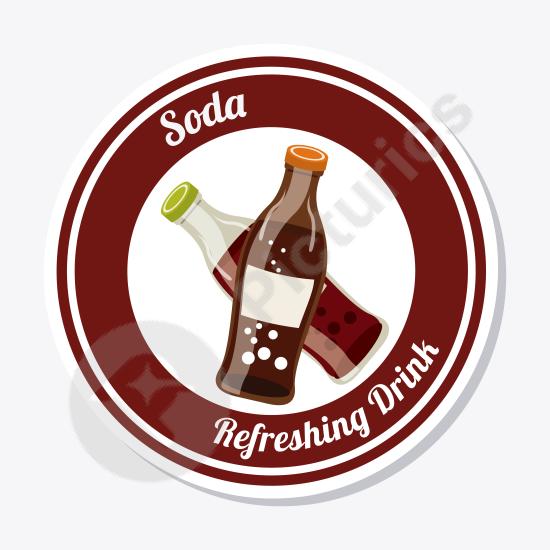 Minimalist soda icon design, perfect for beverage branding, menus, apps, or any refreshment-related graphic projects.