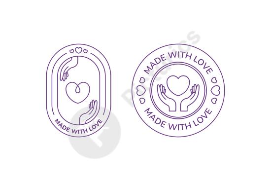 Flat design composed of love stamps, perfect for romantic projects, greeting cards, invitations, and Valentine’s Day themes.