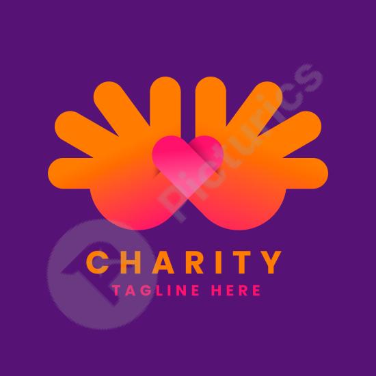 Creative hand heart logo design, perfect for healthcare, charity, wellness, and love-related branding or social campaigns.