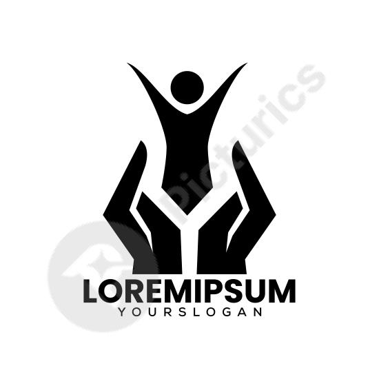 People care logo design template, ideal for healthcare, community support, social services, and wellness branding projects.