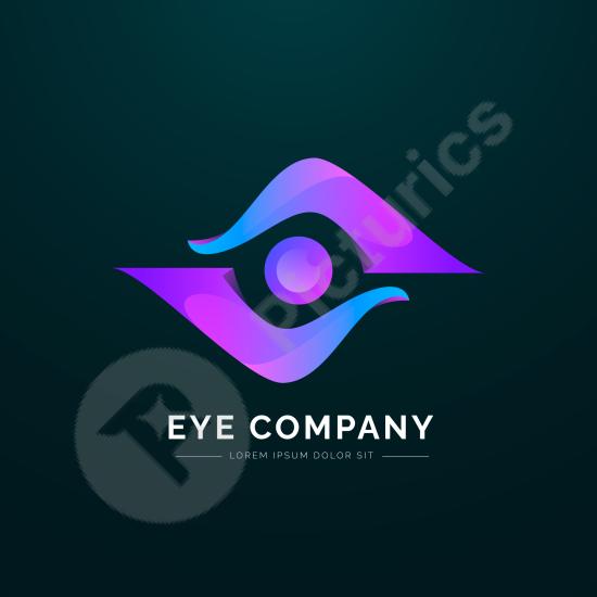 Modern eye logo design template, perfect for vision care, security services, tech brands, and creative visual identities.
