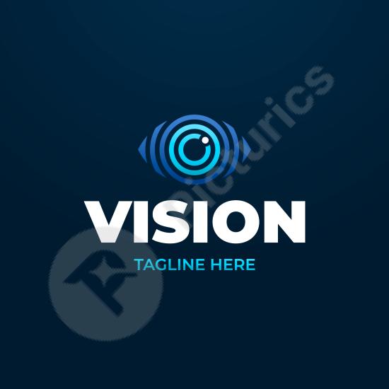 Clean and modern eye logo template, perfect for vision care, security, tech brands, and creative visual identities.