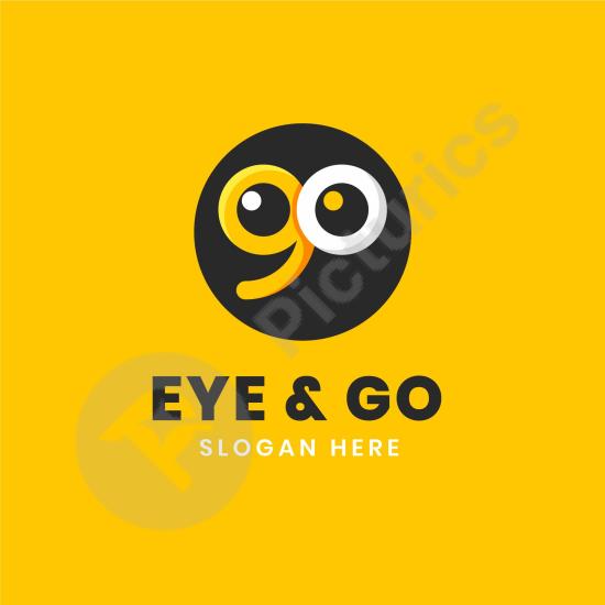 Modern flat “Go” logo template, perfect for startups, tech brands, apps, and businesses seeking clean and minimalist branding.