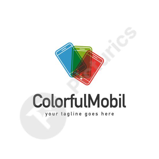 Phone-shaped logo template perfect for mobile stores, tech startups, app developers, or digital branding and communication services.