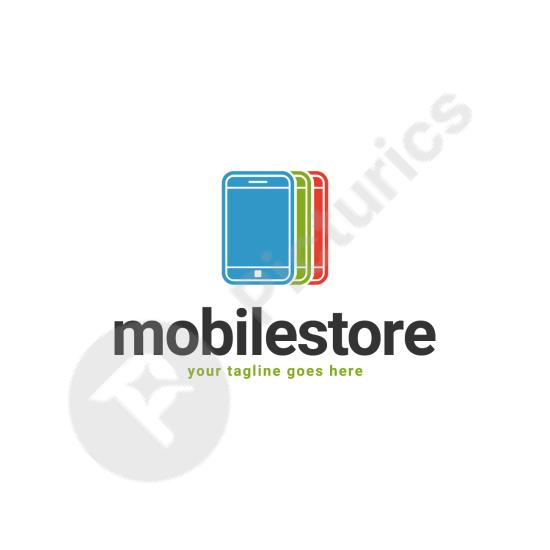 Mobile-shaped logo template, ideal for phone stores, tech brands, app developers, and digital business identities.