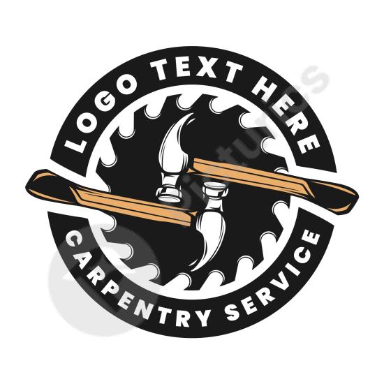 Rustic hand-drawn carpenter logo design, ideal for woodworking brands, custom furniture makers, builders, or traditional craft businesses.