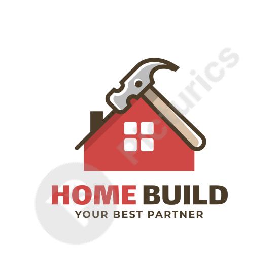 Hand-drawn logo design for construction companies, ideal for builders, contractors, or industrial businesses seeking a creative identity.