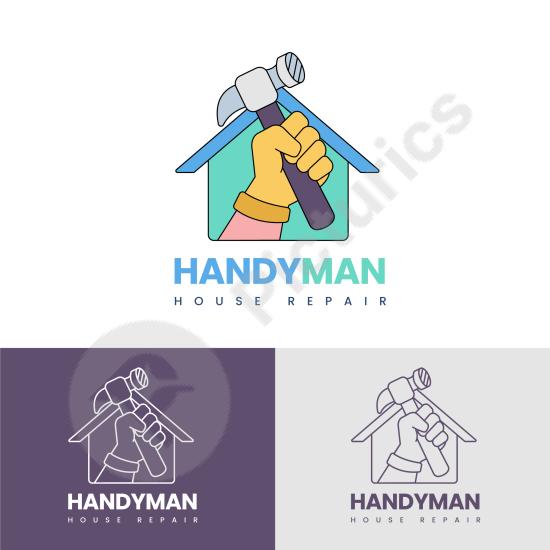 Flat, hand-drawn hands logo design representing care, support, and charity, perfect for nonprofits, health, and community brands.