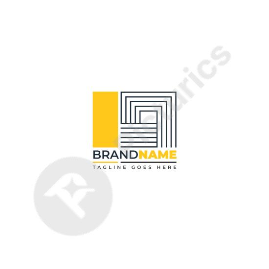 Abstract logo template perfect for modern branding and editorial design. Ideal for creative businesses and artistic projects.