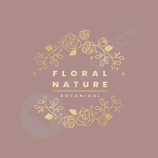 Elegant botanical floral frame with natural elements. Perfect for invitations, stationery, branding, or decorative design projects.