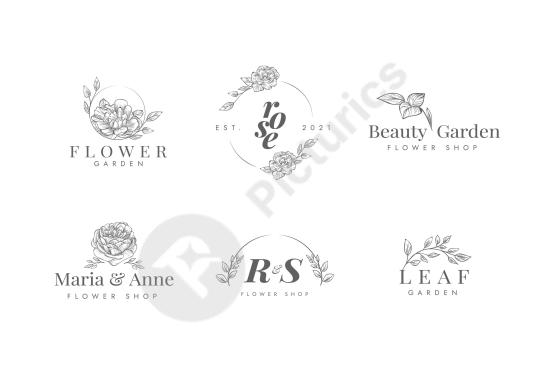 Beautiful logo collection for floral shops and boutiques. Ideal for flower businesses, branding, and elegant nature-inspired designs.