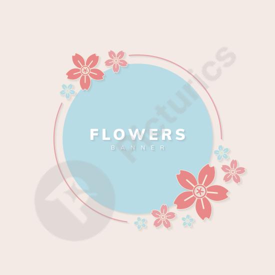 Elegant floral banner vector design. Ideal for invitations, websites, seasonal promotions, and decorative nature-themed projects.