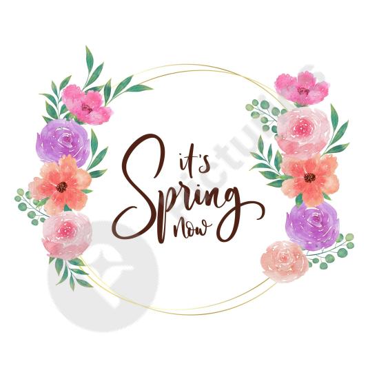 Delicate spring floral frame in watercolor style. Perfect for invitations, greeting cards, branding, and seasonal graphic projects.