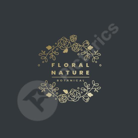 Elegant floral nature badge vector. Ideal for eco-friendly branding, organic products, logos, and decorative natural-themed projects.