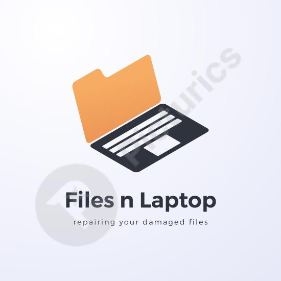 Flat linear laptop logo design. Perfect for tech companies, digital services, modern branding, and computer-related business visuals.