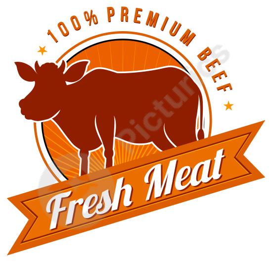 Elegant premium beef logo design, perfect for butcher shops, steak restaurants, farms, and fresh meat branding projects.
