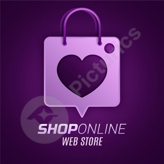 Creative gradient logo template for Instagram shops. Perfect for online store branding and enhancing social media presence.