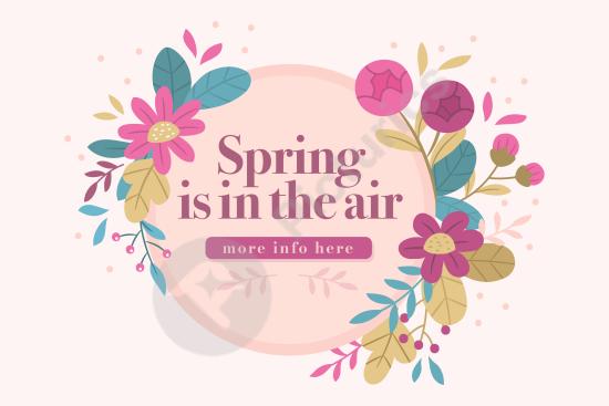 Elegant hand-drawn spring floral frame. Ideal for seasonal invitations, decorative borders, and stylish graphic design projects.