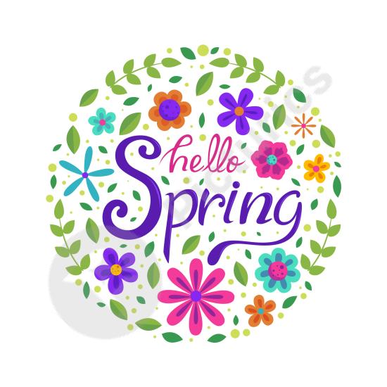 Colorful flat floral spring letters. Perfect for seasonal designs, invitations, and creative typography projects.