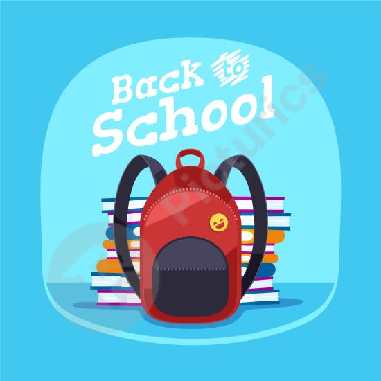 Flat back-to-school background design. Ideal for educational projects, classroom materials, and seasonal school-themed graphics.