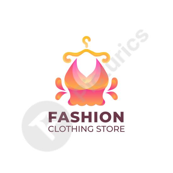 Stylish gradient clothing store logo design, ideal for fashion brands, modern shops, and creative branding projects.