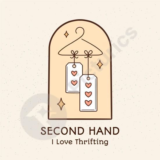 Modern circular fashion logo template, ideal for stylish brands, boutiques, and contemporary branding projects.