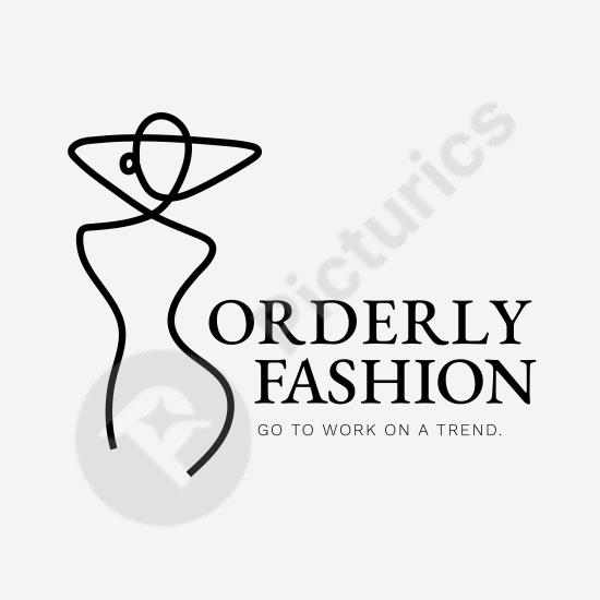legant female fashion brand logo template in black and white vector, ideal for stylish brands and modern branding projects.