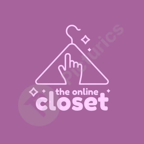 Flat Instagram shop logo template, perfect for social media branding, online stores, and modern fashion business designs.