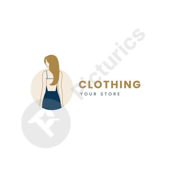 Flat clothing store logo design, ideal for fashion brands, boutiques, and modern retail branding projects.