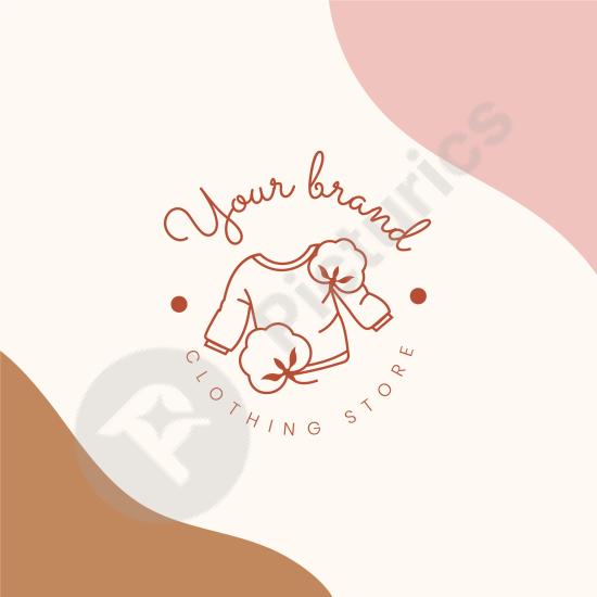 Modern clothing logo template, perfect for fashion brands, apparel stores, and stylish branding projects.