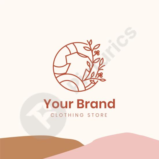 Modern clothing logo template, perfect for fashion brands, apparel stores, and stylish branding projects.