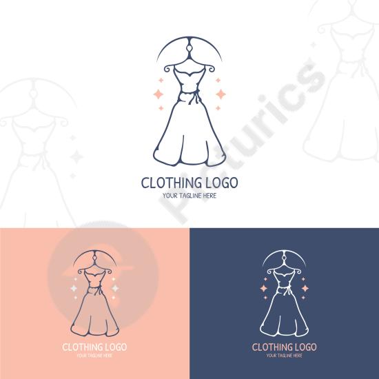 Creative hand drawn clothing store design, perfect for fashion boutiques, unique brands, and artistic branding projects.
