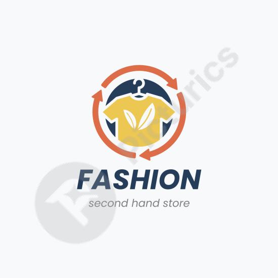 Elegant circular fashion logo template, ideal for clothing brands, boutiques, and modern stylish branding projects.