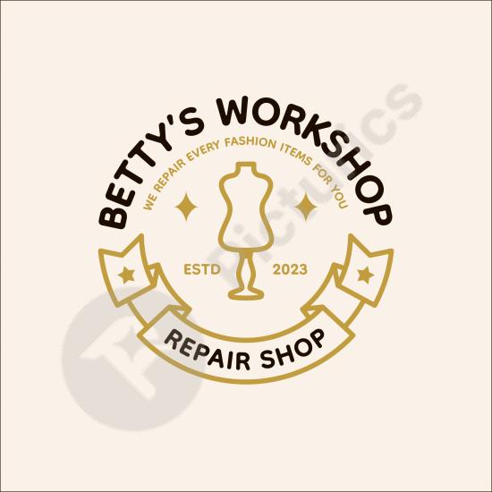 Elegant circular fashion logo template, ideal for clothing brands, boutiques, and modern stylish branding projects.