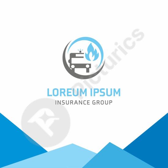 Professional fire insurance logo design with shield and flame elements, perfect for safety, security, and risk protection branding.