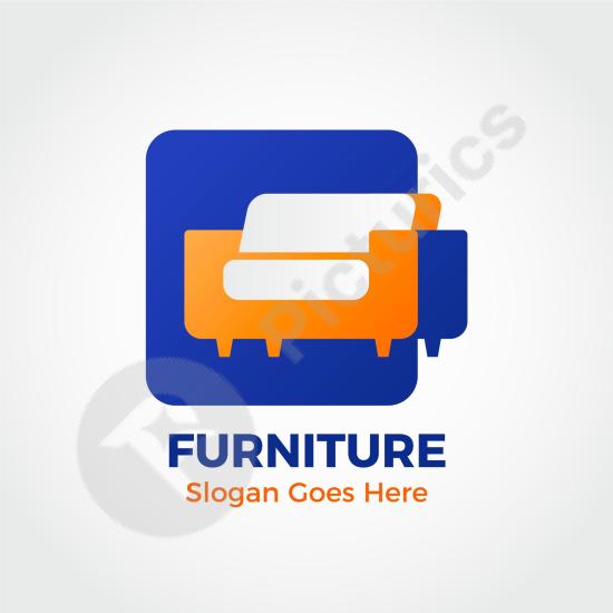 Creative furniture logo concept, ideal for home decor, interior design, and modern brand identity projects.