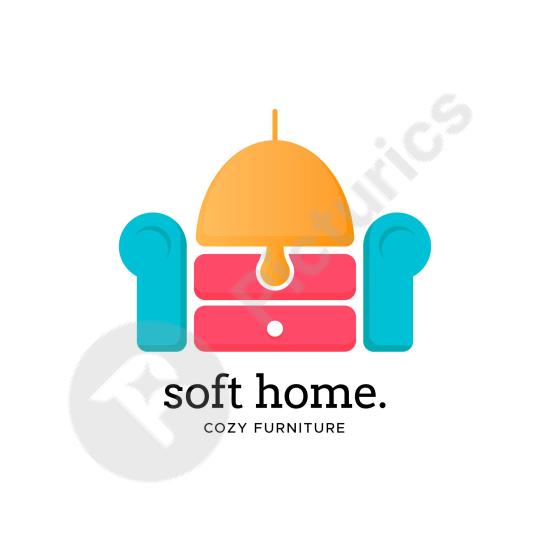 Elegant furniture logo template ideal for home decor, interior design, and modern brand identity projects.