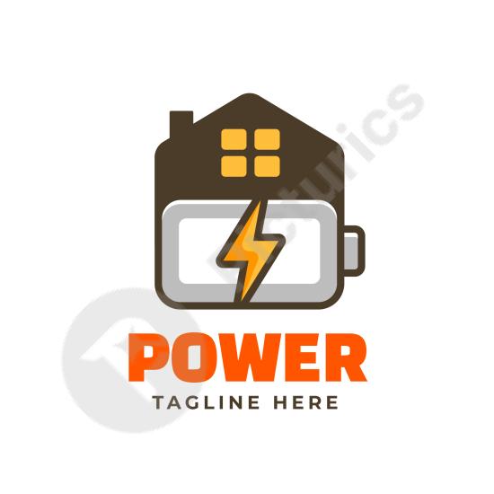 Hand-drawn energy logo with creative design, perfect for renewable energy, eco-friendly projects, and modern sustainable branding.