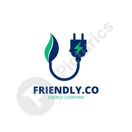 Energy logo template with modern design, perfect for renewable energy, eco-friendly projects, electricity services, and sustainable branding.