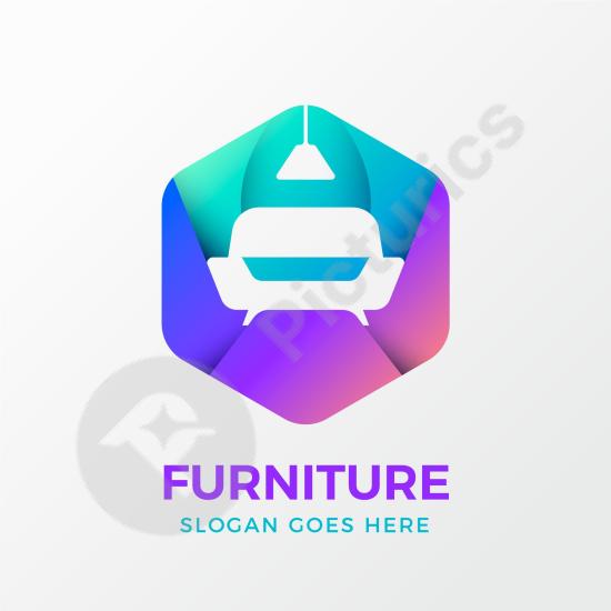 Creative furniture logo concept, ideal for home decor, interior design, and modern brand identity projects.