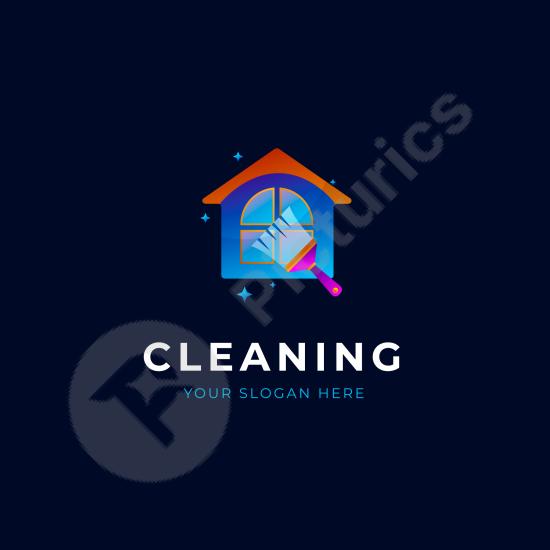 Modern gradient squeegee logo design, ideal for cleaning services, car wash, window cleaning, and branding related to hygiene or maintenance.