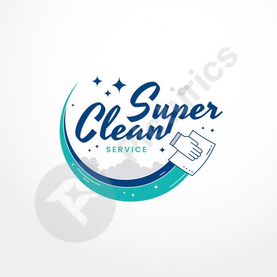 Hand drawn cleaning service logo design, ideal for hygiene, sanitation, and home care branding projects. Perfect for modern businesses.