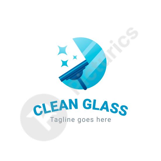 Modern gradient squeegee logo design template, perfect for cleaning service branding, hygiene companies, and sanitation businesses.